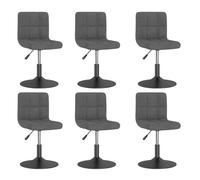 vidaXL Sillas de comedor giratorias 6 unidades terciopelo gris oscuro
