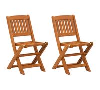 vidaXL Sillas de comedor infantiles 2 uds madera maciza eucalipto