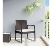 vidaXL Sillas de Comedor para jardín 2 uds PP Aspecto de ratán marrón, Silla de jardín, Silla Patio, Silla balcón, Silla de Exterior, Silla terraza