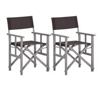 vidaXL Sillas de director 2 uds madera maciza de acacia