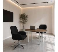 vidaXL Sillas de Escritorio giratorias 2 uds. 54 x 58 x 90 cm Negro