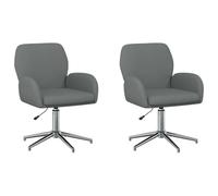 vidaXL Sillas de escritorio giratorias 2 uds. 54 x 58 x 90 cm Tela