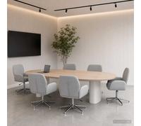 vidaXL Sillas de escritorio giratorias 6 uds. 54 x 58 x 90 cm Tela