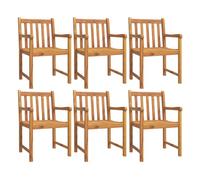 vidaXL Sillas de jardín madera maciza de acacia 56x55,5x90 cm Set de 2/4/6/8