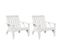 Vidaxl sillas de jardín adirondack 2 uds blanco 75x77x77 cm