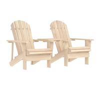 vidaXL Sillas de jardín Adirondack con mesita madera maciza de abeto