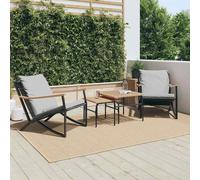 vidaXL Sillas de jardín con cojines 2 uds acero negro