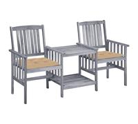 vidaXL Sillas de jardín con mesita y cojines madera maciza acacia en color Taupé/Crema/Verde y más | cómodas modernas ergonómicas para comedor cocina salón hogar