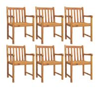 vidaXL Sillas de jardín madera maciza de acacia 56x55,5x90 cm Set de 2/4/6/8