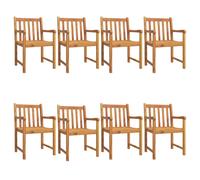 vidaXL Sillas de jardín madera maciza de acacia 56x55,5x90 cm Set de 2/4/6/8