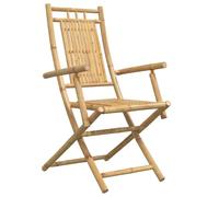 vidaXL Sillas de jardín plegables bambú 6 unidades 53x66x99 cm