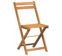 vidaXL Sillas de Terraza Plegables 8 uds, Asientos con Respaldos, Sillas de Comedor, Muebles para Jardín Patio Balcón Bistró, Madera Maciza de Acacia