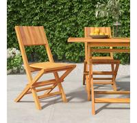 Sillas De Jardín Plegables 2 Uds Madera Maciza Teca 47x61x90cm Vidaxl