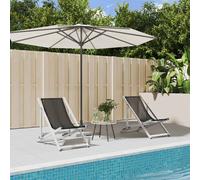vidaXL Sillas de playa plegables 2 uds aluminiotextilene