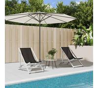 vidaXL Sillas de playa plegables 2 uds aluminiotextilene