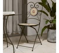 vidaXL Sillas de bistró plegables 2 uds cerámica en color Azul y blanco/Terracota y negro/Terracota y más | cómodas modernas ergonómicas para comedor cocina salón hogar