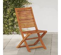 vidaXL Sillas de jardín plegables 2 unidades madera maciza de acacia
