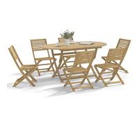 vidaXL Sillas de jardín plegables 6 uds madera acacia 48,5x61,5x87 cm