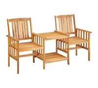 vidaXL Sillas y mesita de jardín con cojines madera maciza acacia en color Negro/Verde/Antracita y más | cómodas modernas ergonómicas para comedor cocina salón hogar