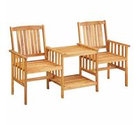 vidaXL Sillas y mesita de jardín con cojines madera maciza acacia en color Negro/Verde/Antracita y más | cómodas modernas ergonómicas para comedor cocina salón hogar