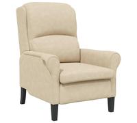 vidaXL sillón 76 x 94 x 102 cm Microfibra Multicolor Crema