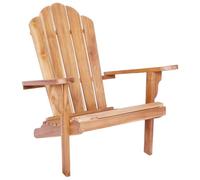 vidaXL Sillón Adirondack de Jardín Natural Madera de Teca Maciza