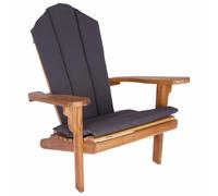 vidaXL Sillón Adirondack de Jardín Natural Madera de Teca Maciza