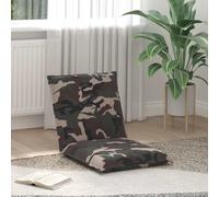 vidaXL Sillón reclinable con reposapiés ajustable, tapizado en tela, estilo militar