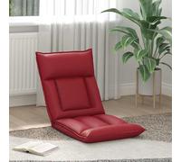 vidaXL Sillón reclinable con reposapiés, color burdeos, tapizado en cuero sintético
