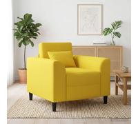 vidaXL Sillón Amarillo Claro Tela
