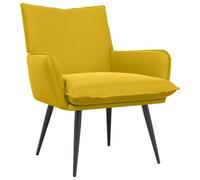vidaXL Sillón Amarillo Terciopelo