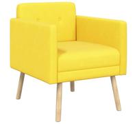 vidaXL Sillón Auxiliar Amarillo Claro Tela de Pana