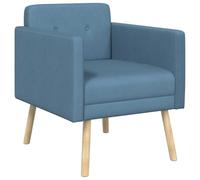 vidaXL Sillón Auxiliar Azul Tela de Pana