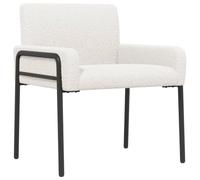 vidaXL Sillón Auxiliar Crema Bouclé