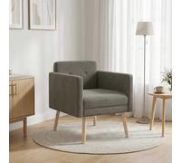vidaXL Sillón auxiliar Gris Claro Tela de Pana