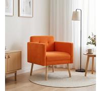 vidaXL Sillón auxiliar Naranja Tela de Pana