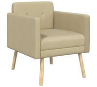vidaXL Sillón Auxiliar Verde Claro Gris Tela de Pana