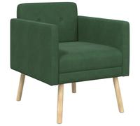 vidaXL Sillón Auxiliar Verde Selva Tela de Pana