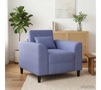 vidaXL Sillón Azul jeans Tela