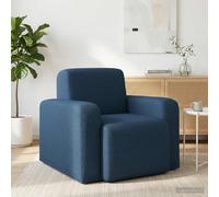 vidaXL Sillón Azul Tela