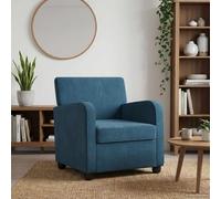 vidaXL Sillón Azul Terciopelo
