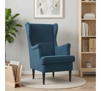 vidaXL Sillón Azul Terciopelo