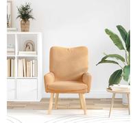 vidaXL sillón Beige 63 x 67 x 94 cm Poliéster y contrachapado