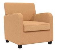 vidaXL Sillón Beige Borreguillo sintético