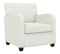 vidaXL Sillón Blanco Cuero sintético