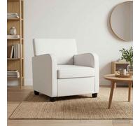 vidaXL Sillón Blanco Cuero sintético