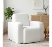 vidaXL Sillón Blanco Tela