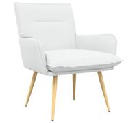 vidaXL Sillón Blanco Tela