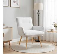 vidaXL Sillón Blanco Tela