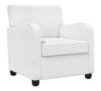 vidaXL Sillón Blanco Tela